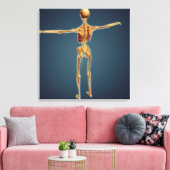 Achterzijde Uitzicht van het skelet van de mens me Canvas Afdruk (Insitu (Woonkamer))