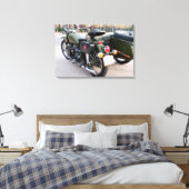 Achterzijde van een 750B-2 motorfiets met zijspand Canvas Afdruk (Insitu (Slaapkamer))
