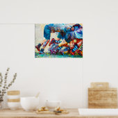 Achterzijde van het scrum - Robuuste schilderafdru Poster (Keuken)