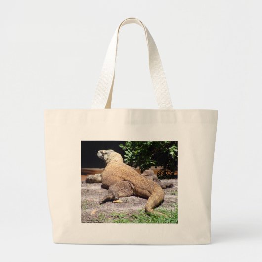 Achterzijde van komodo dragon grote tote bag (Voorkant)