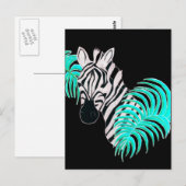 Achterzijde Zebra - omgekeerd Briefkaart (Voorkant / Achterkant)