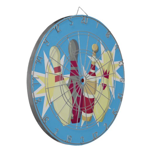 -achtige Bowling Dartbord (Voorkant Links)