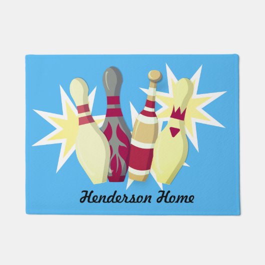 -achtige Bowling Deurmat (Voorkant)