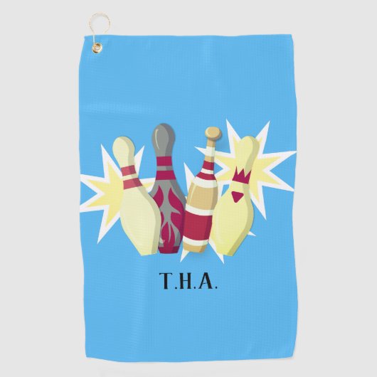 -achtige Bowling Golfhanddoek (Voorkant)