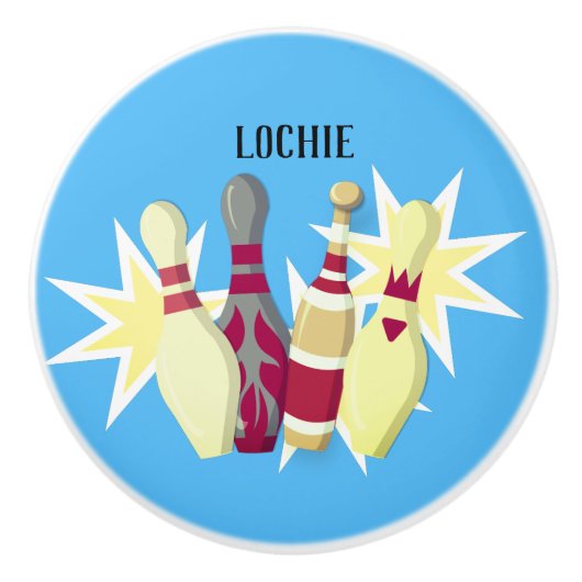 -achtige Bowling Keramische Knop (Voorkant)