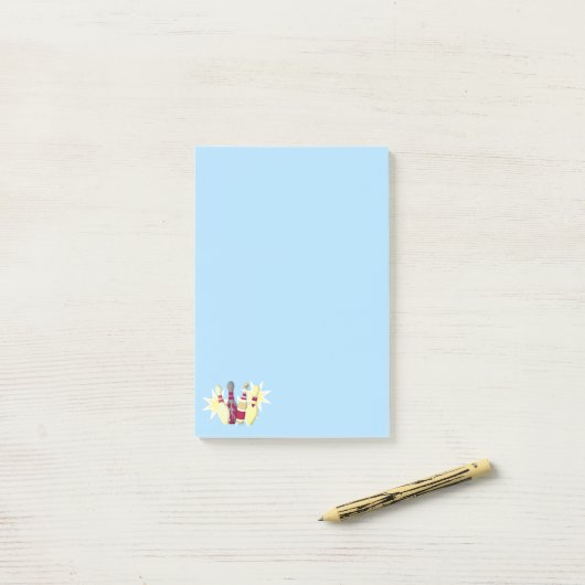 -achtige Bowling Post-it® Notes (Op bureau)