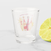 -achtige Bowling Shot Glas (Achterkant)