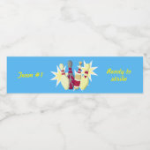 -achtige Bowling Waterfles Etiket (Enkel label)