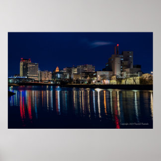 Achtmaal Cityscape of Rochester, Minnesota Poster