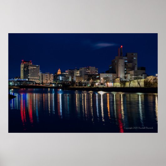 Achtmaal Cityscape of Rochester, Minnesota Poster (Voorkant)