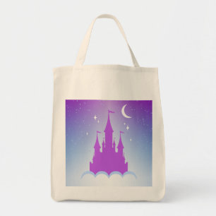 Achtmaal droomkasteel in de wolken sterrenhemel tote bag