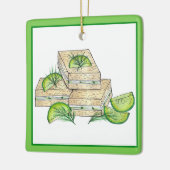 Achtmiddag Tea Party Cucumber Dill Finger Sandwich Keramisch Ornament (Links)