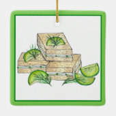 Achtmiddag Tea Party Cucumber Dill Finger Sandwich Keramisch Ornament (Achterkant)