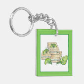 Achtmiddag Tea Party Cucumber Dill Finger Sandwich Sleutelhanger (Voorkant Links)