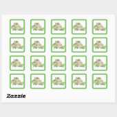 Achtmiddag Tea Party Cucumber Dill Finger Sandwich Vierkante Sticker (Vel)