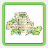 Achtmiddag Tea Party Cucumber Dill Finger Sandwich Vierkante Sticker (Voorkant)