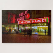 Achtnacht op de openbare markt van Seattle Legpuzzel (Horizontaal)