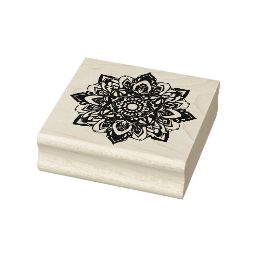 Achtpuntsster Bloem Mandala Rubberstempel (Stempel)