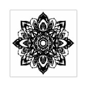 Achtpuntsster Bloem Mandala Rubberstempel (Afrduk)