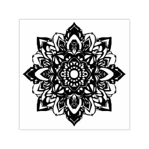 Achtpuntsster Bloem Mandala Zelfinktende Stempel
