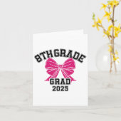 Achtste 8e klas afgestudeerd 2025 Coquette Middle  Kaart (Gele Bloem)