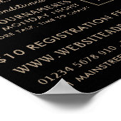 Achtste bal, poolclub, Snooker Club Adverteren Poster (Hoek)