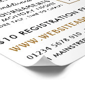 Achtste bal, poolclub, Snooker Club Adverteren Poster (Hoek)