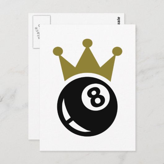 Achtste biljartkroon briefkaart (Voorkant / Achterkant)