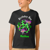 Achtste 'Birthday Boy Laser label shirt' T-shirt (Voorkant)