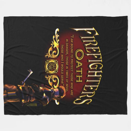 Achtste brandweerman fleece deken (Voorkant (Horizontaal))