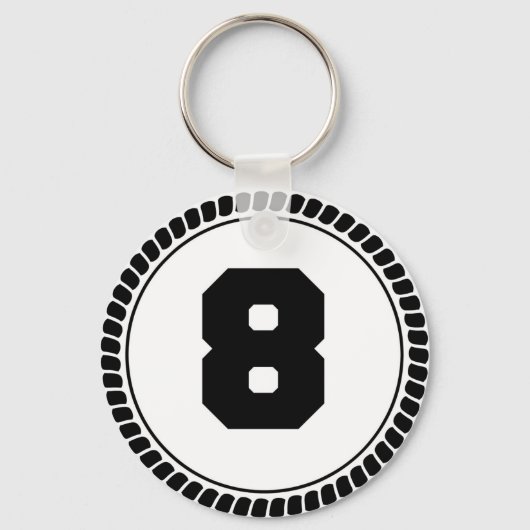 achtste cirkel nummer sleutelhanger (Voorkant)