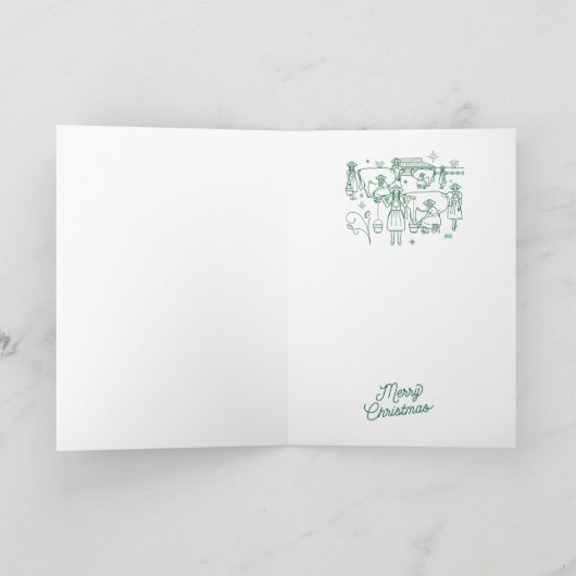 ACHTSTE DAG VAN DE KERST / Gevouwen kerst Kaart (Binnen)