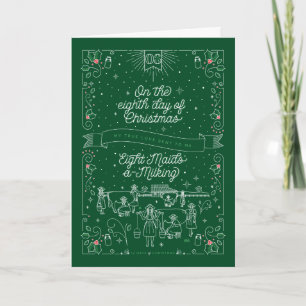ACHTSTE DAG VAN DE KERST / Gevouwen kerst Kaart
