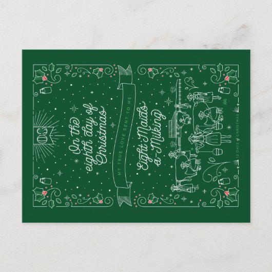 ACHTSTE DAG VAN KERSTMIS / Kerstkaart Feestdagenkaart (Voorkant)