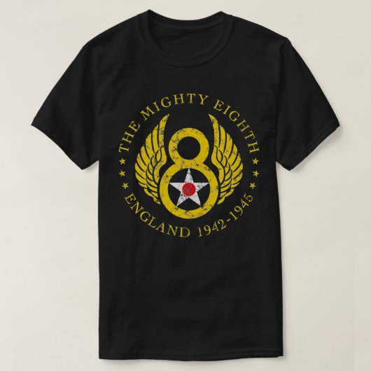 Achtste en achtste luchtmacht USAAF B-17 & B-24 Bo T-shirt (Design voorkant)