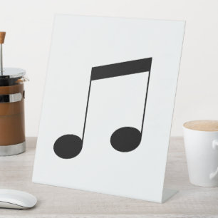 Achtste Gebalkte Muzieknoot Symbolen, Reclamebord Met Voetstuk