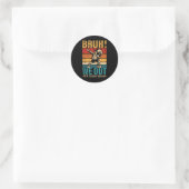 Achtste Graad Dabbing Boy Bruh We Out 8e Graad Squ Ronde Sticker (Tas)