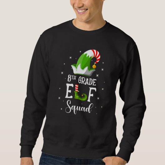 Achtste graad Elf Squad Family Matching Group Chri Trui (Voorkant)