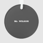 Achtste graad lerarenwaardering, Geweldige Ornament (achterkant)