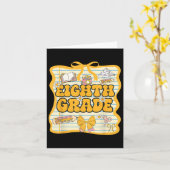 Achtste Graad Terug naar School Kinder Meisjes Boo Kaart (Gele Bloem)