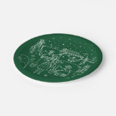 Achtste kerstdag 7-inch Borden papier Papieren Bordje (Gekanteld)