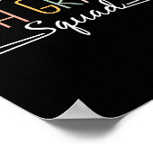 Achtste klas squad leerkrachten kinderen 8e leerja poster (Hoek)