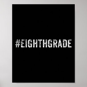 Achtste klas student of leraar trendy cadeau poster