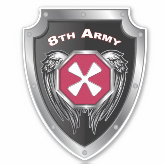 ACHTSTE LEGER STICKER (Voorkant)