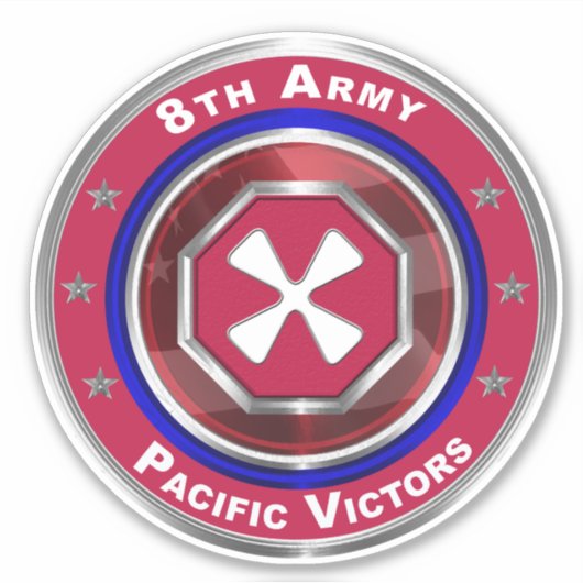 ACHTSTE LEGER STICKER (Voorkant)