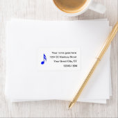 Achtste noot Blauw Zwart Musical Etiket (Insitu)
