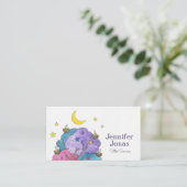 Achtste slapende vogelstand Waterverf Illustratie Visitekaartje (Staand voorkant)