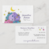 Achtste slapende vogelstand Waterverf Illustratie Visitekaartje (Voorkant / Achterkant)