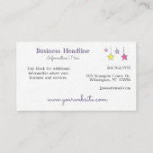 Achtste slapende vogelstand Waterverf Illustratie Visitekaartje (Achterkant)