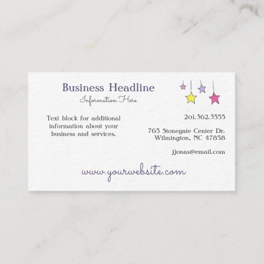 Achtste slapende vogelstand Waterverf Illustratie Visitekaartje (Achterkant)